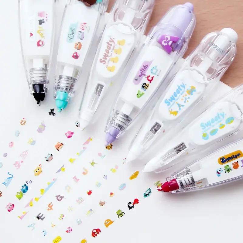 소녀 일기 스티커 장식 DIY 페인팅 재미있는 마커 펜 드로잉 유형 미술 학습 테이프, 귀여운 문구 30